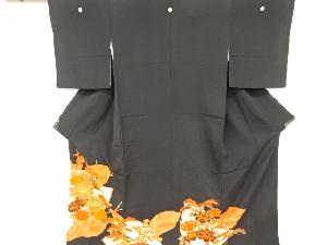 アンティーク　牡丹に松梅模様刺繍留袖(比翼付き)